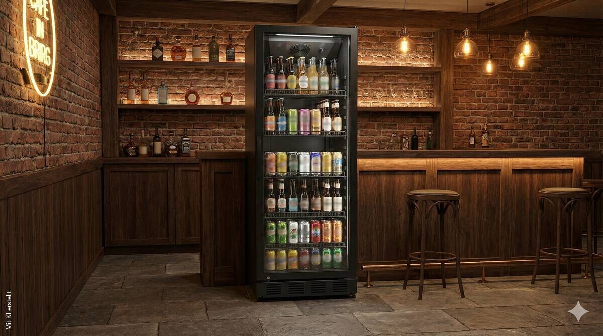 POCOline Kühlschrank GTK164-358CS schwarz B/H/T: ca. 60x164x66 cm