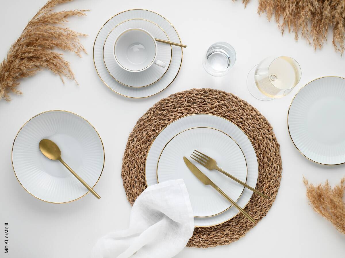 CreaTable Kombiservice Valencia gold Porzellan 30 tlg.