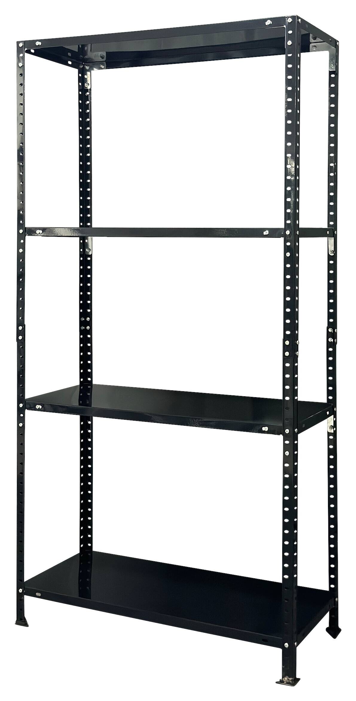 Schraubregal schwarz B/H/T: ca. 75x150x30 cm