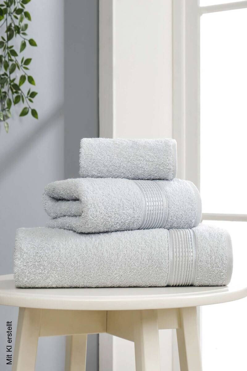 Mijolnir Frottier-Set hellgrau Baumwolle B/T/L: ca. 50x50x85 cm