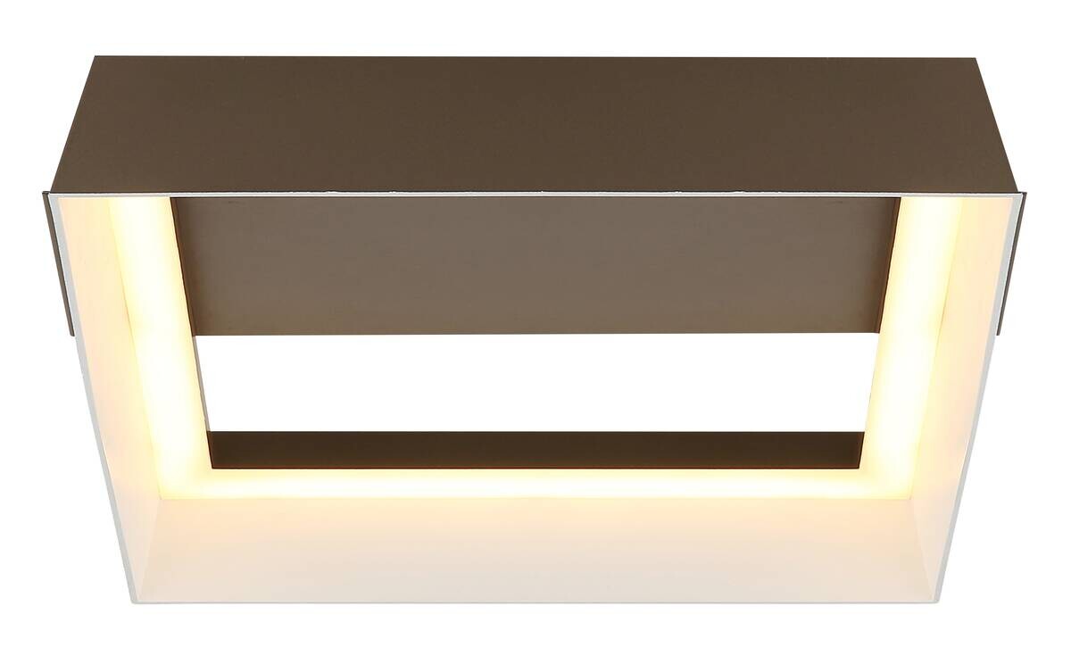 GLOBO Deckenleuchte kaffee Kunststoff Metall B/H/L: ca. 24x7,5x26 cm 1 Brennstellen
