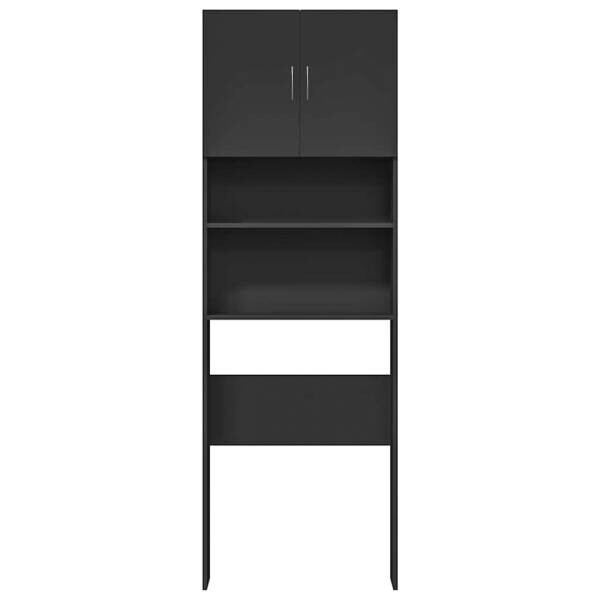 vidaXL Waschmaschinenschrank schwarz B/H/T: ca. 64x190x24 cm
