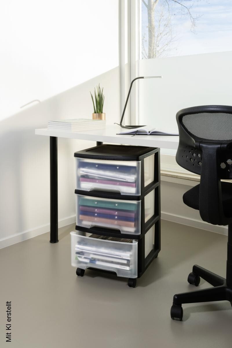 Curver Schubladenturm transparent B/H/L: ca. 39x64,5x37 cm