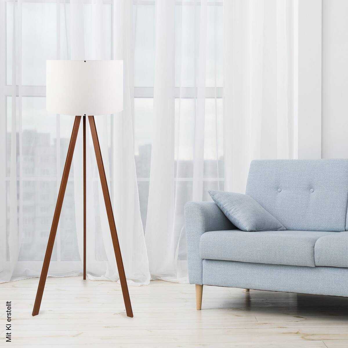 Opviq Stehlampe AYD-1528 weiß braun PVC B/H/T/L/D: ca. 38x140x38x38x38 cm E27 1 Brennstellen