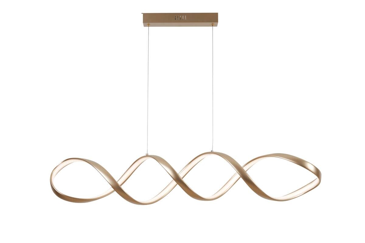 POCOline LED-Pendelleuchte Malte champagner Metall B/H/L: ca. 18x120x107 cm