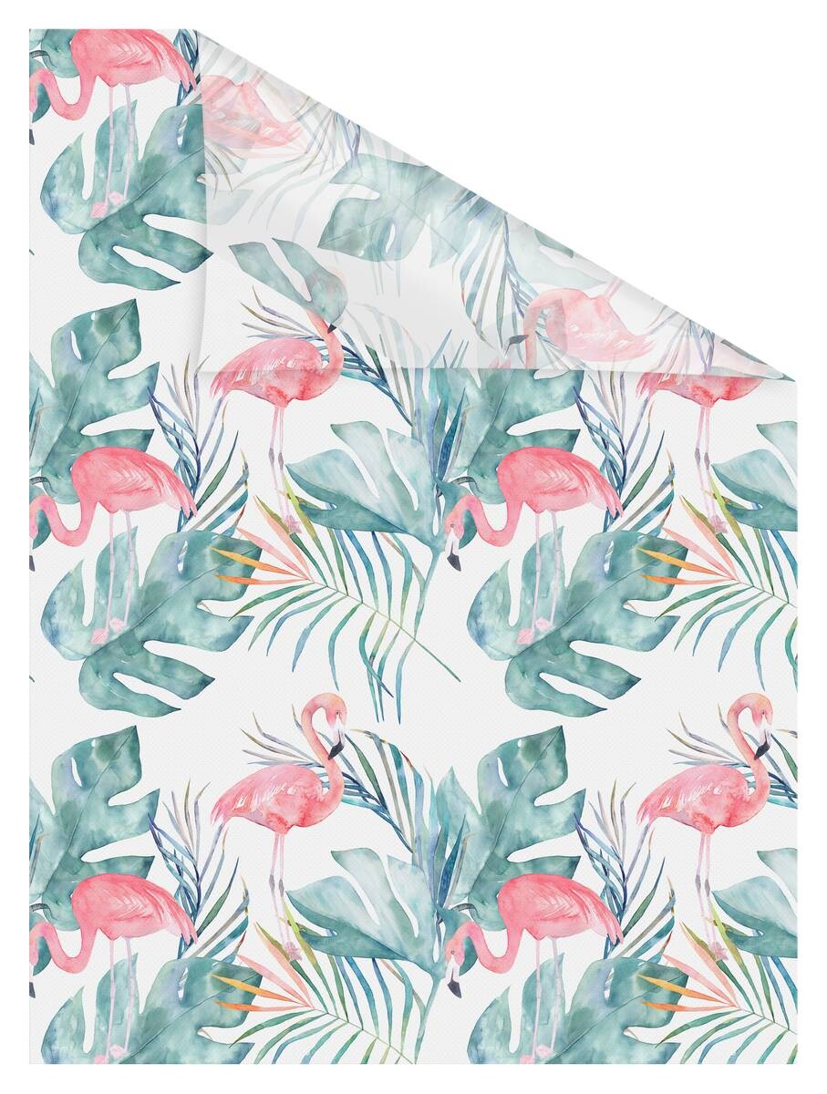 LICHTBLICK Fensterfolie Flamingo Flamingo Flamingo rosa grün B/L: ca. 50x100 cm