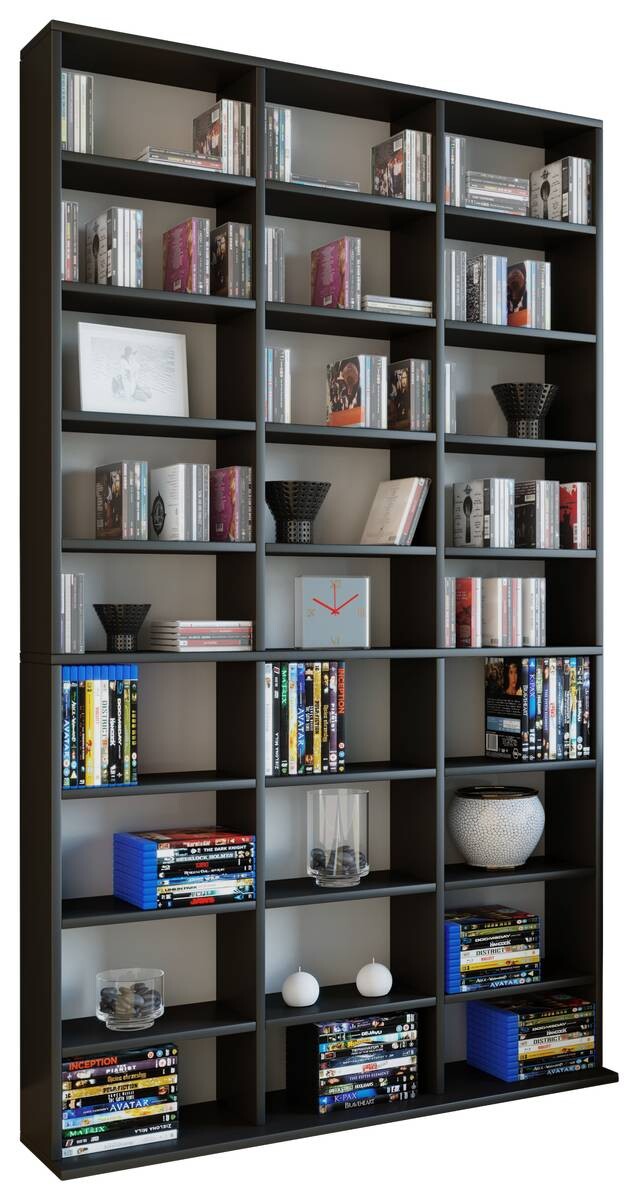 Regal Megosa Maxi schwarz Holzwerkstoff B/H/T: ca. 102x183x23 cm