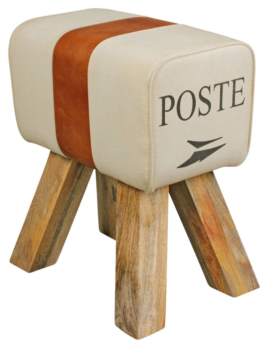 Wohnling Sitzhocker beige B/H/T: ca. 40x47x30 cm