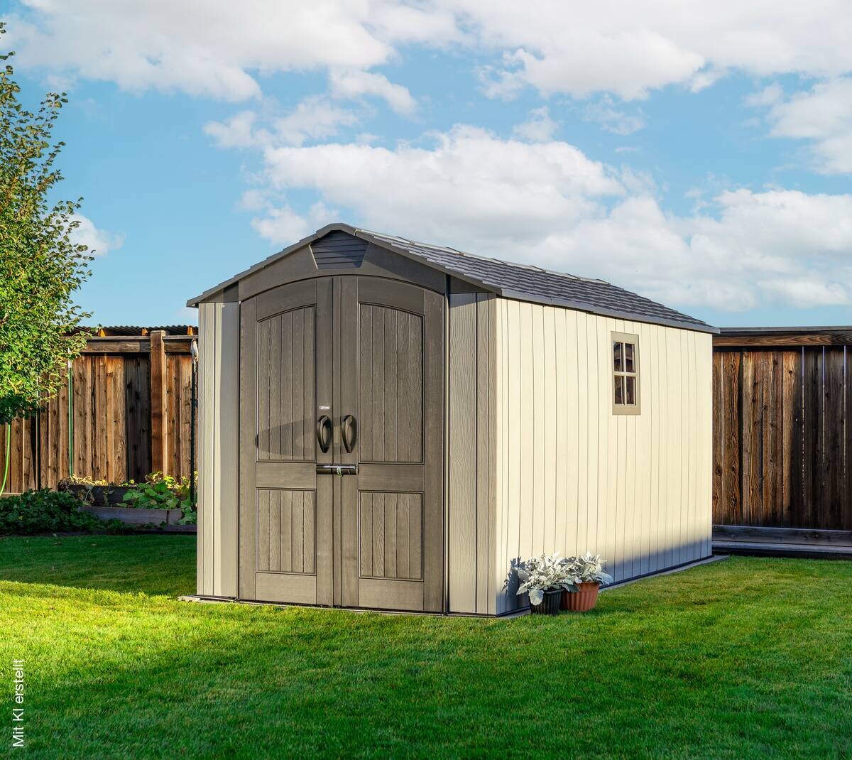 Lifetime Gerätehaus Utah grau B/H/L: ca. 206,2x264,4x426,5 cm