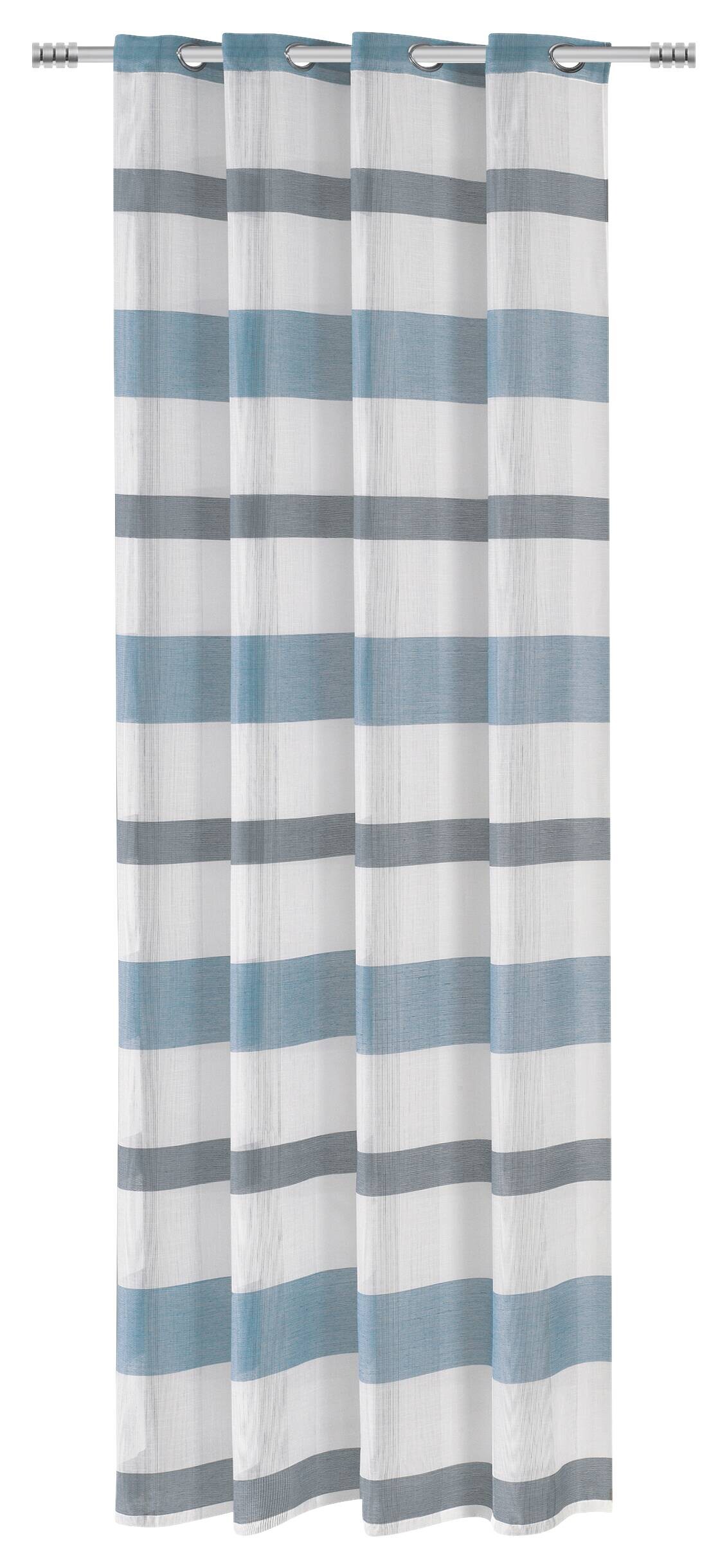 Ösenvorhang Caro blau B/L: ca. 140x245 cm
