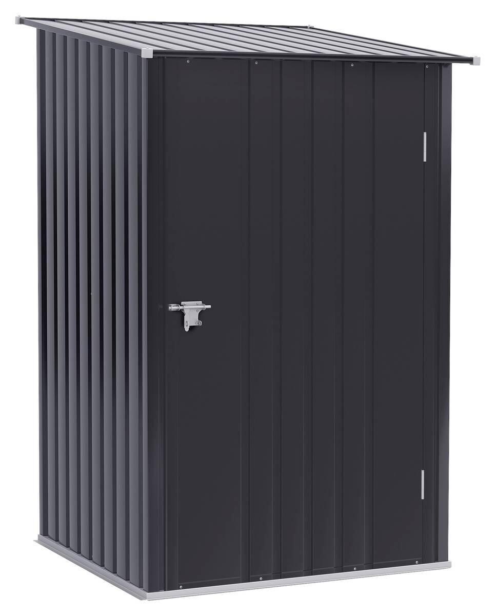 Outsunny Gerätehaus mit Pultdach dunkelgrau B/H/L: ca. 103x160x100 cm