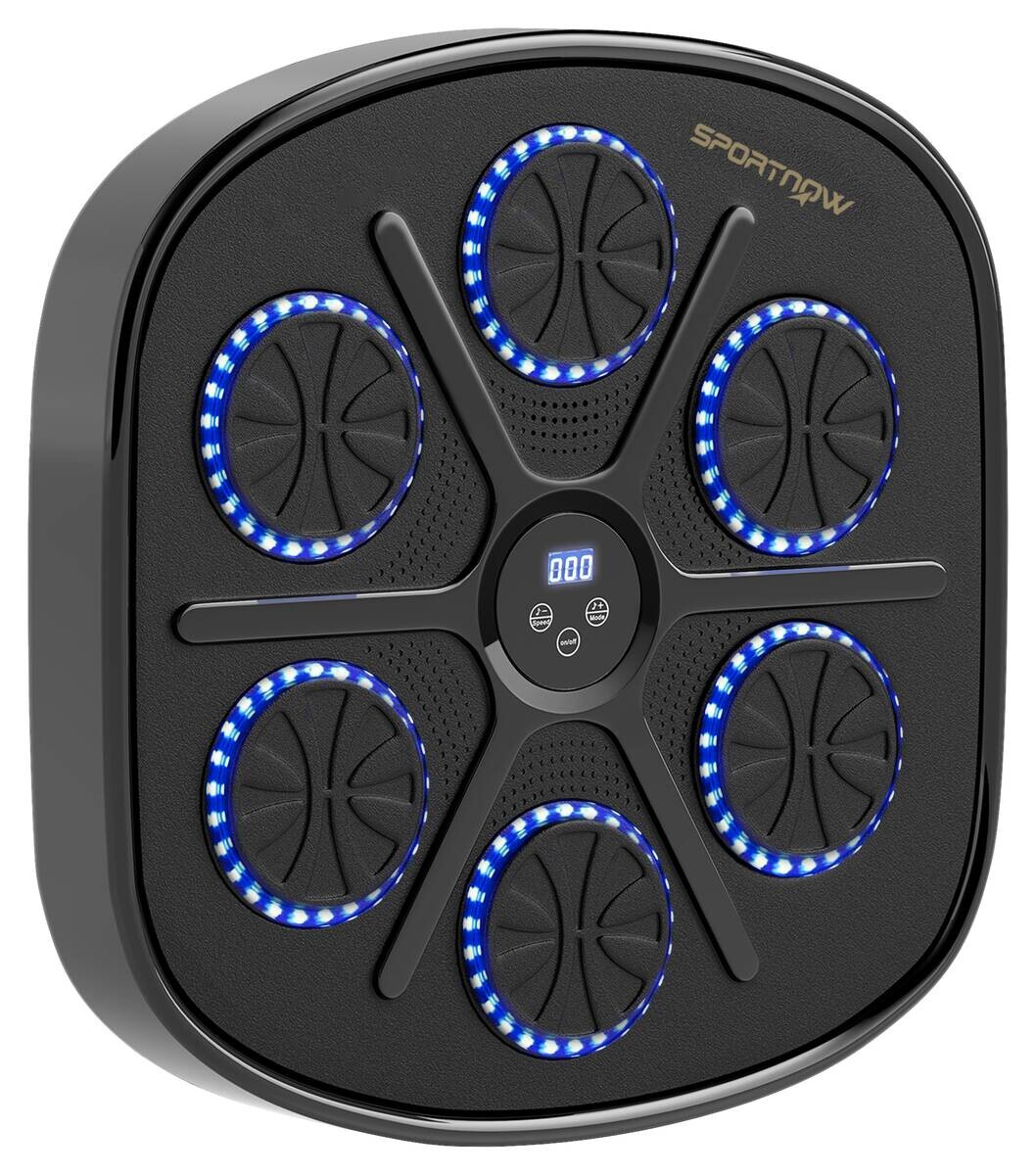 SPORTNOW Boxmaschine + Musik schwarz Kunstleder B/H/L: ca. 44,6x7,5x41,8 cm