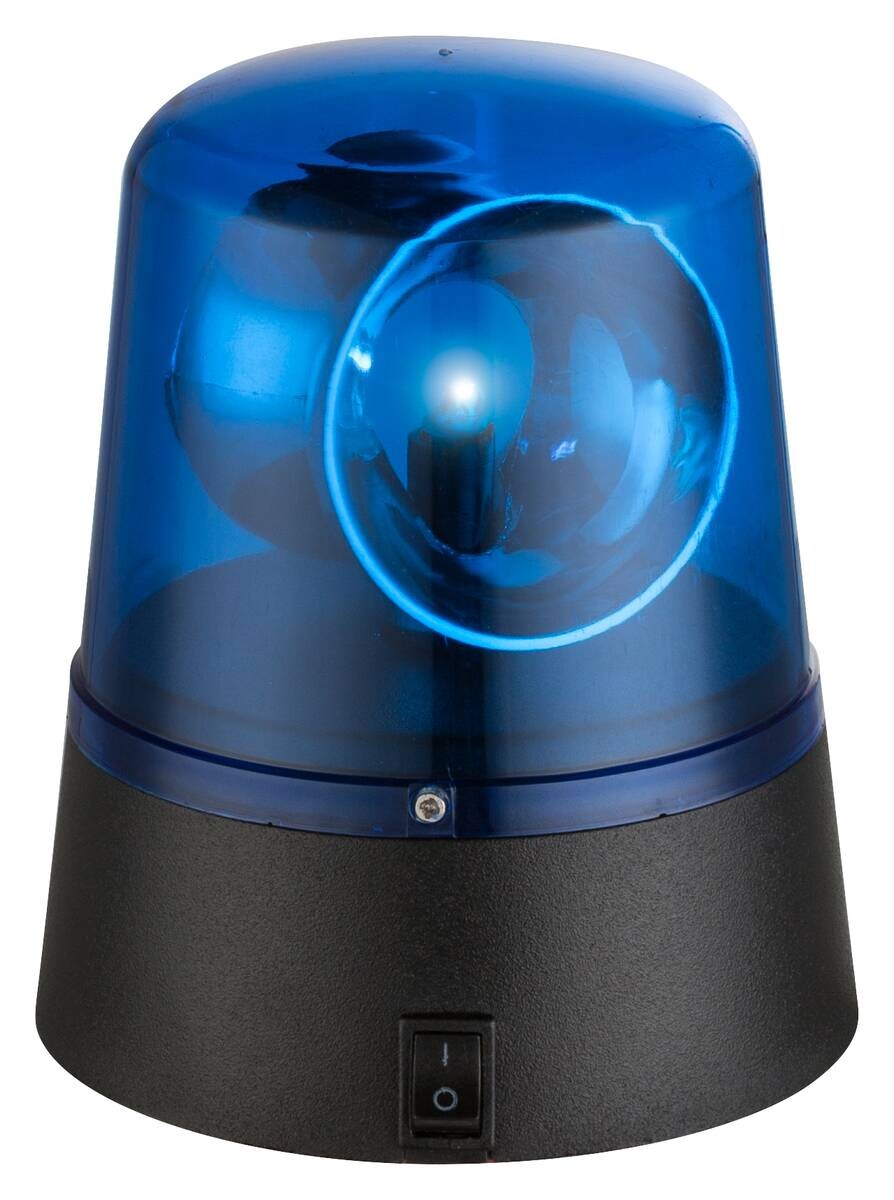 GLOBO Tischleuchte Police blau Kunststoff H/D: ca. 11x10 cm