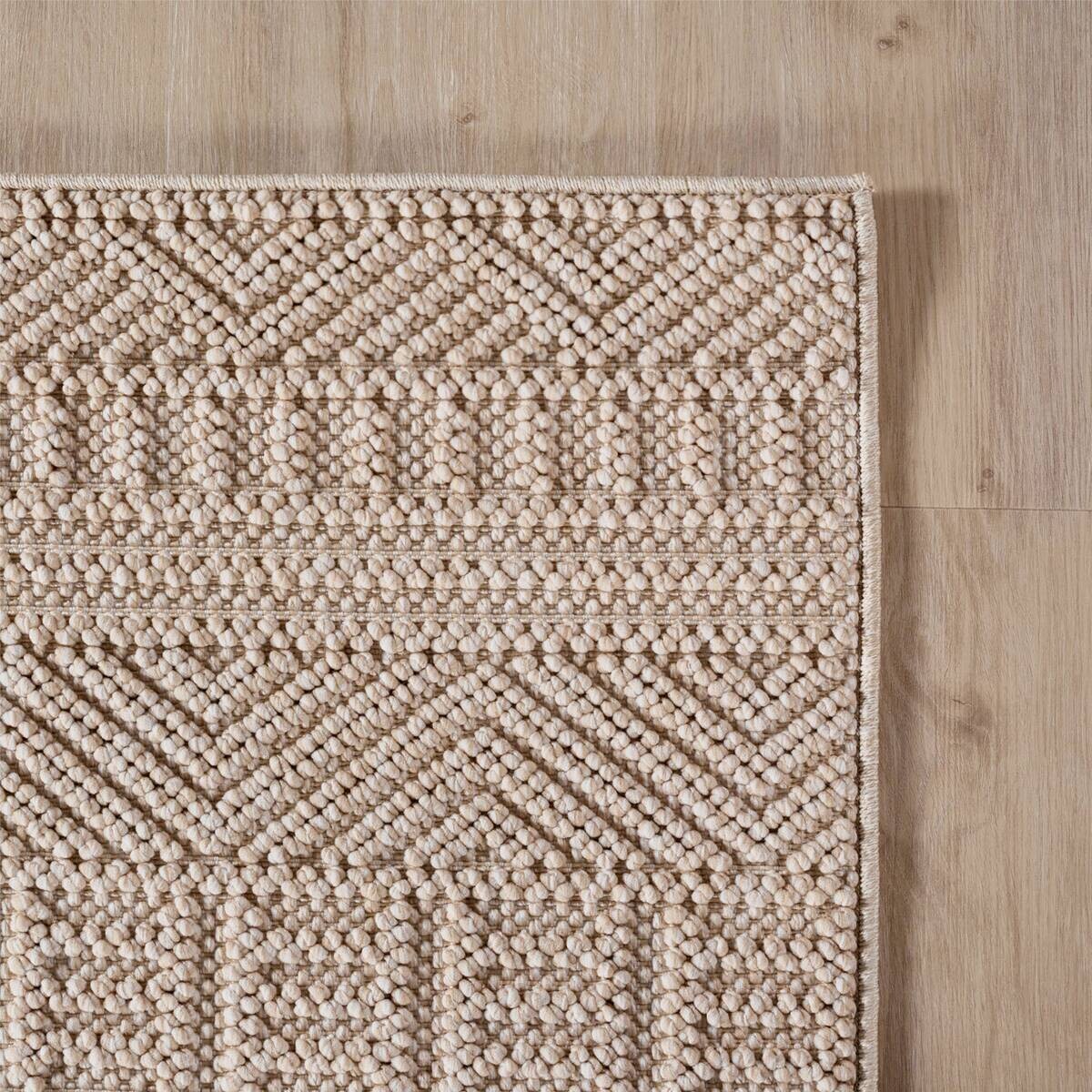 Ayyildiz Kurzflorteppich HELIX beige B/H/L: ca. 120x0,7x120 cm