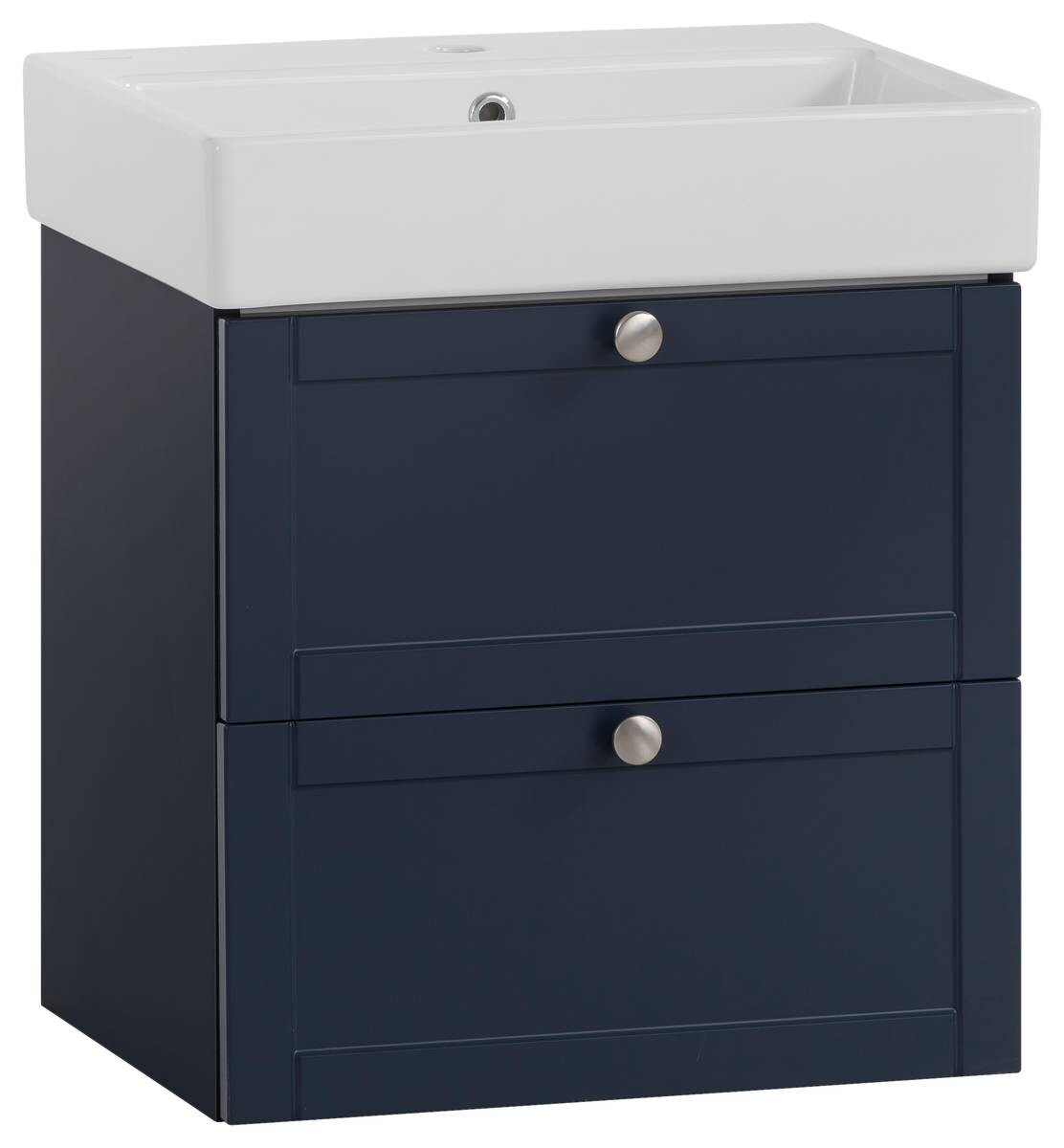 Waschbeckenunterschrank Jesper blau dunkel B/H/T: ca. 50x57x40 cm