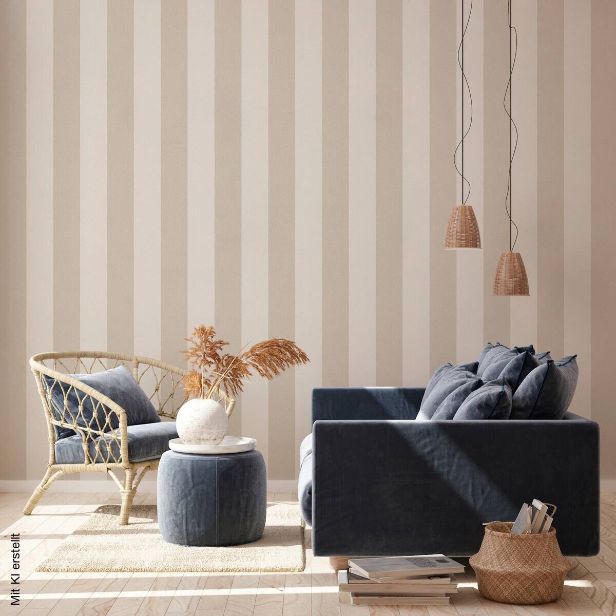 A.S.Creation Vliestapete New Elegance Streifen beige B/L: ca. 53x1005 cm