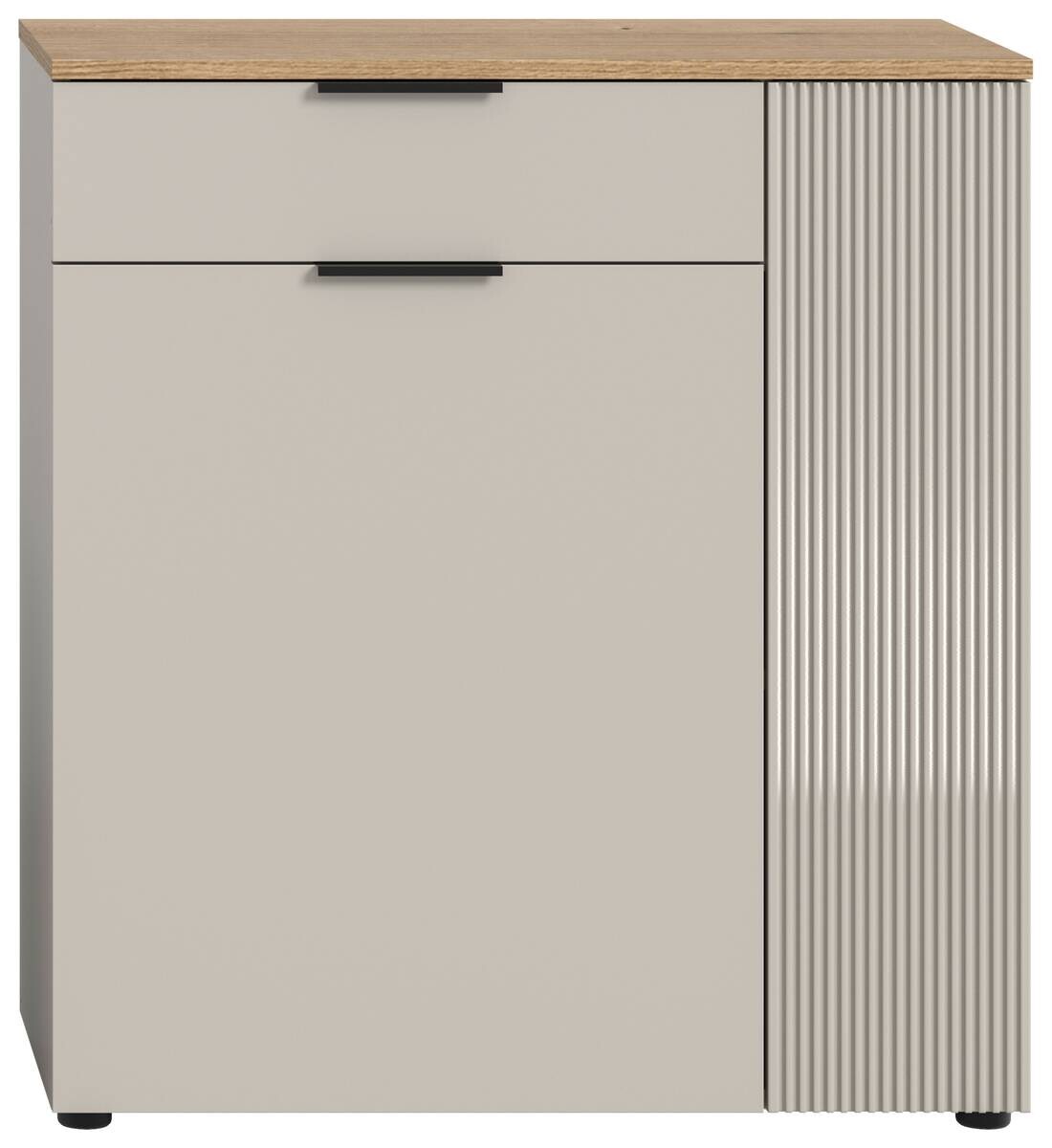 Kommode Slide Kaschmirgrau Nachbildung Evoke Oak Nachbildung B/H/T: ca. 80x88x36 cm
