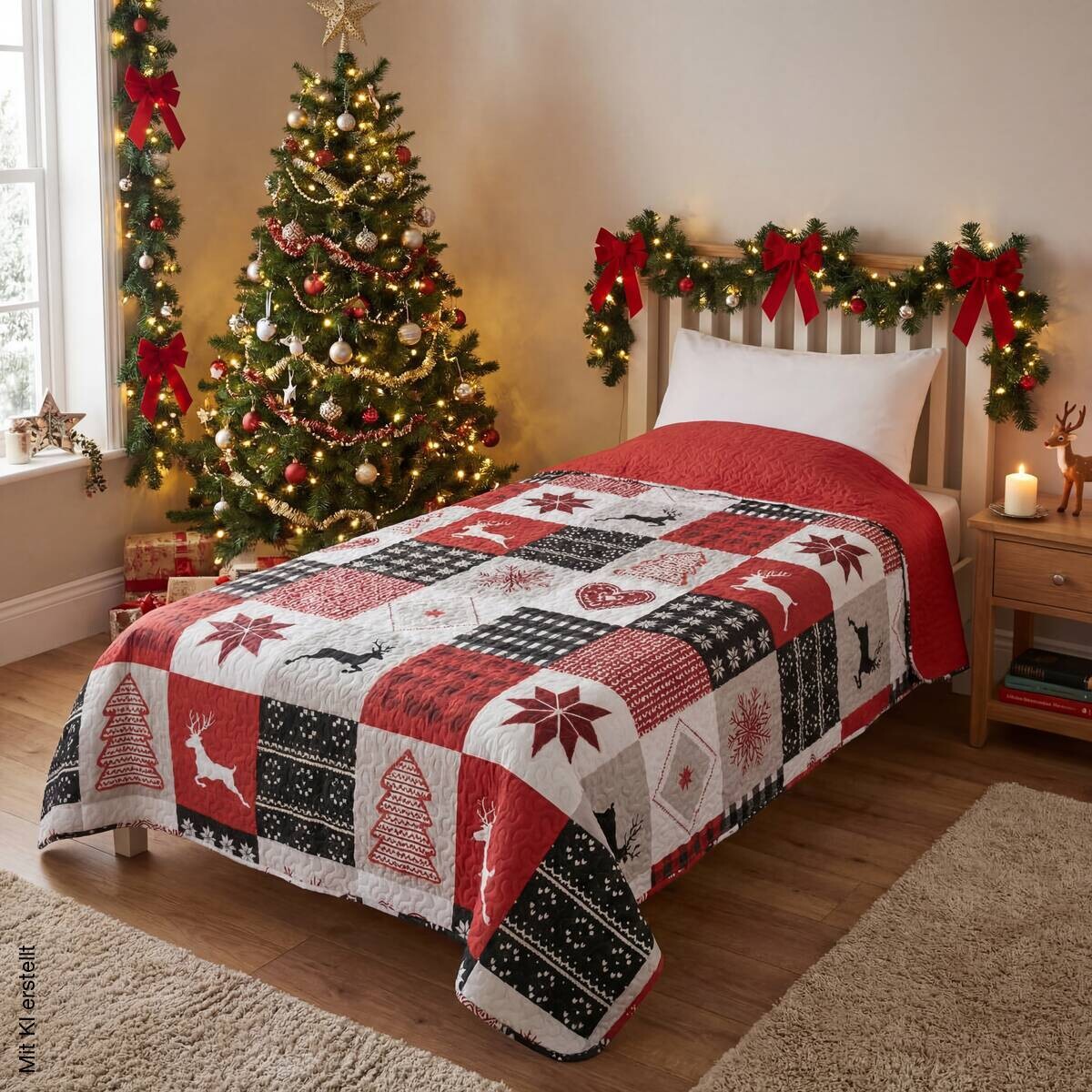 Tagesdecke rot Polyester B/L: ca. 220x240 cm
