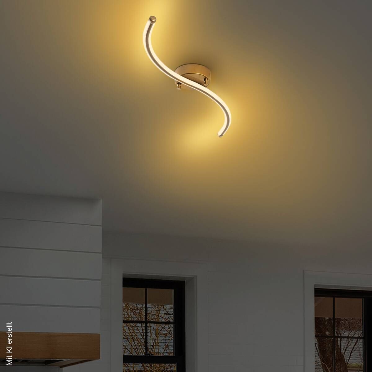 Opviq Deckenleuchte gold Metall B/H/T/L: ca. 67x5x10x67 cm