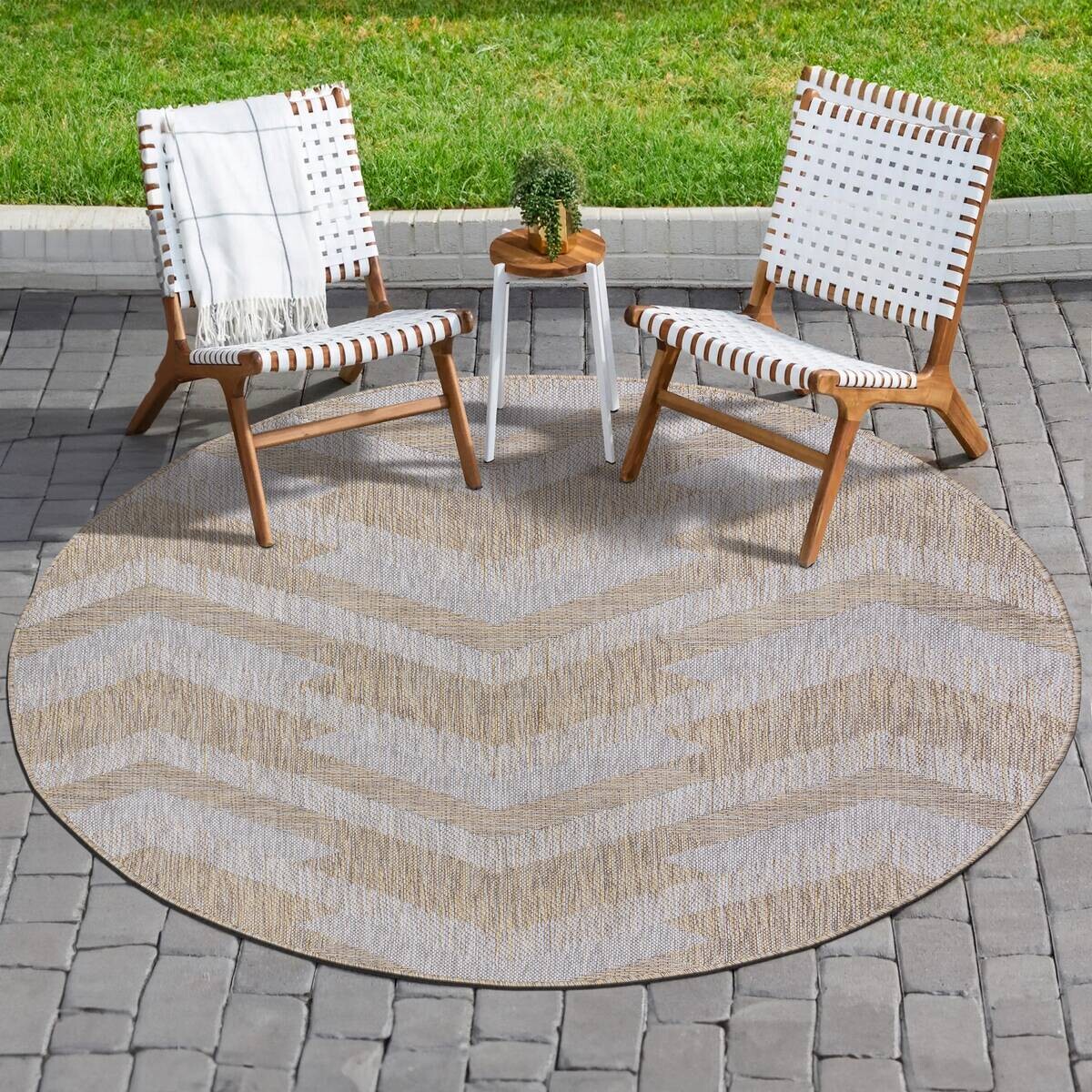 Sanat Outdoorteppich MELISSA braun D: ca. 120 cm