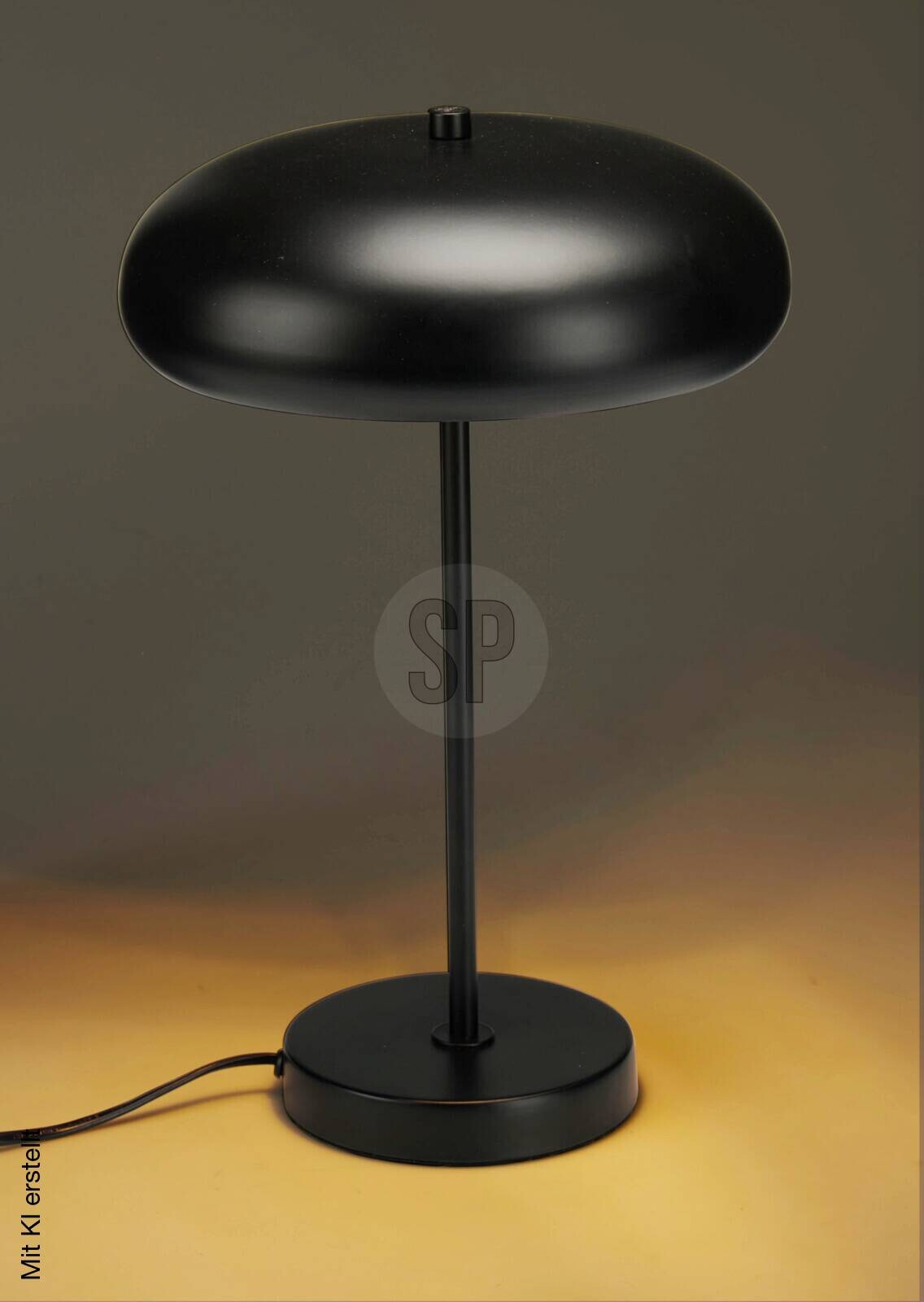 Tischleuchte schwarz Metall H/D: ca. 40x25 cm E14 1 Brennstellen