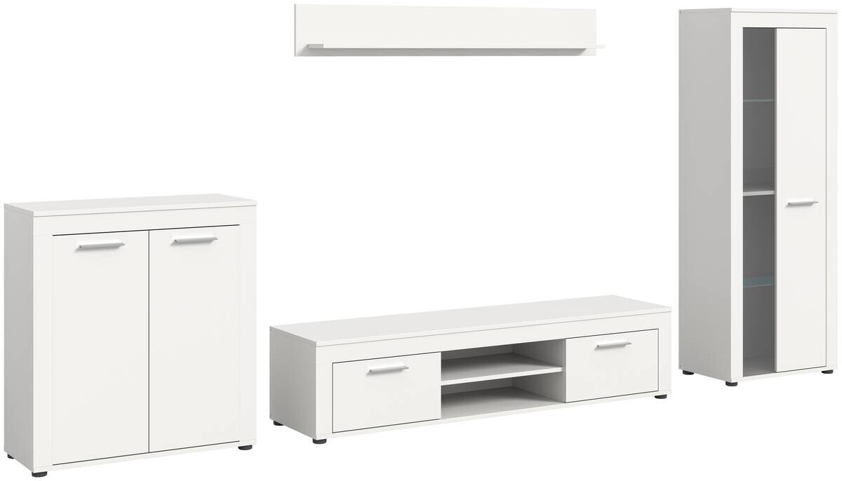 Wohnwand Jam weiß B/H/T: ca. 330x159x35 cm