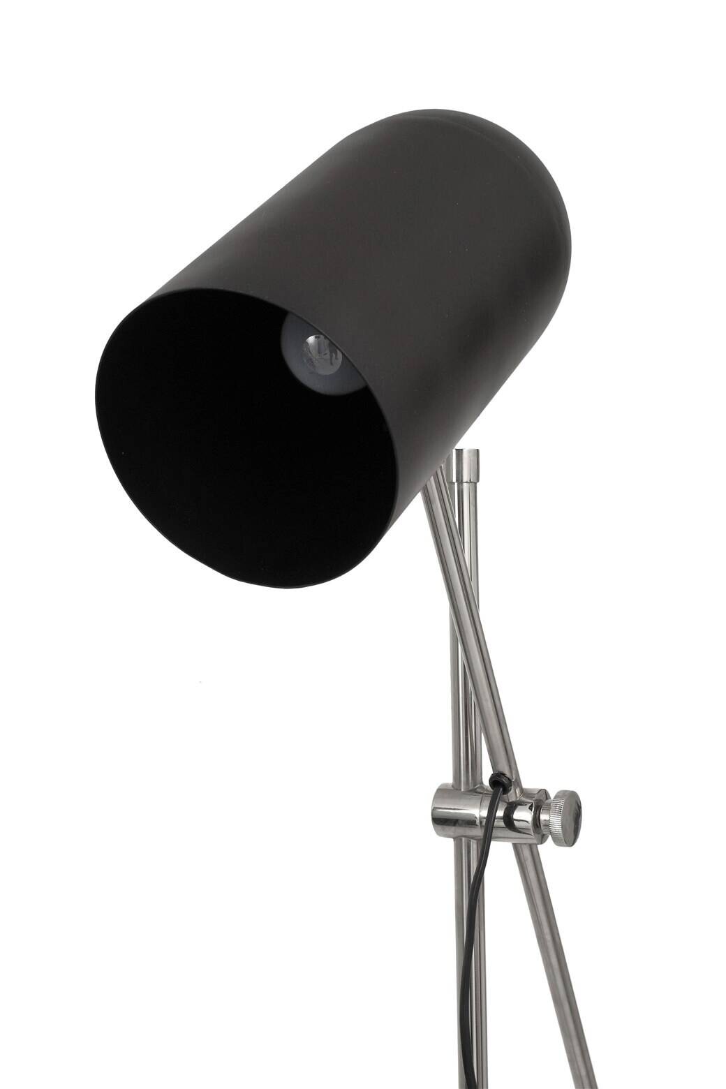 Kayoom Stehlampe schwarz silber Stahl Marmor Eisen B/H/L: ca. 18x138x58 cm E27 1 Brennstellen