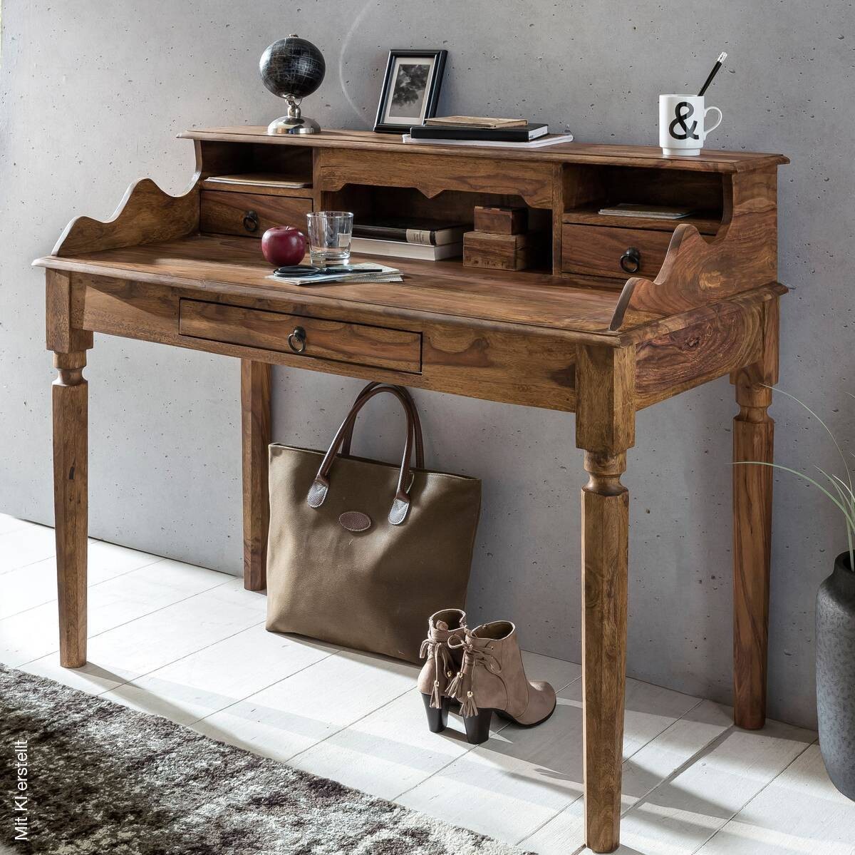 Schreibtisch natur B/H/T: ca. 115x100x60 cm