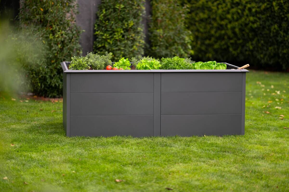 Westmann Hochbeet Primus XL anthrazit Metall B/H/T: ca. 200x77x100 cm