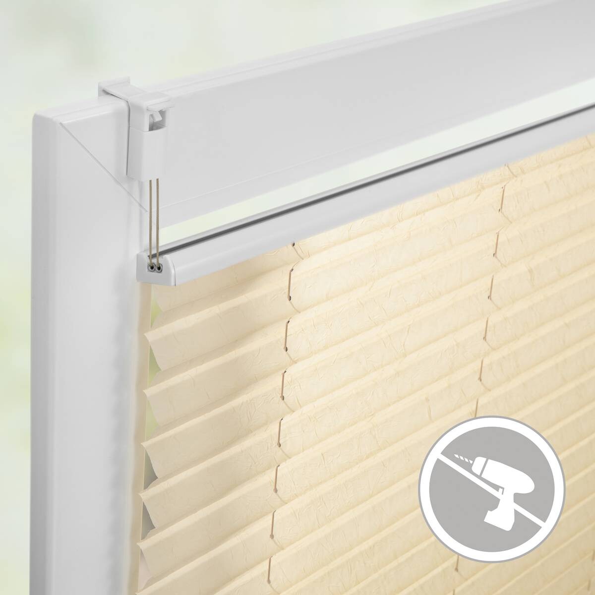 LICHTBLICK Spannplissee creme B/L: ca. 80x210 cm