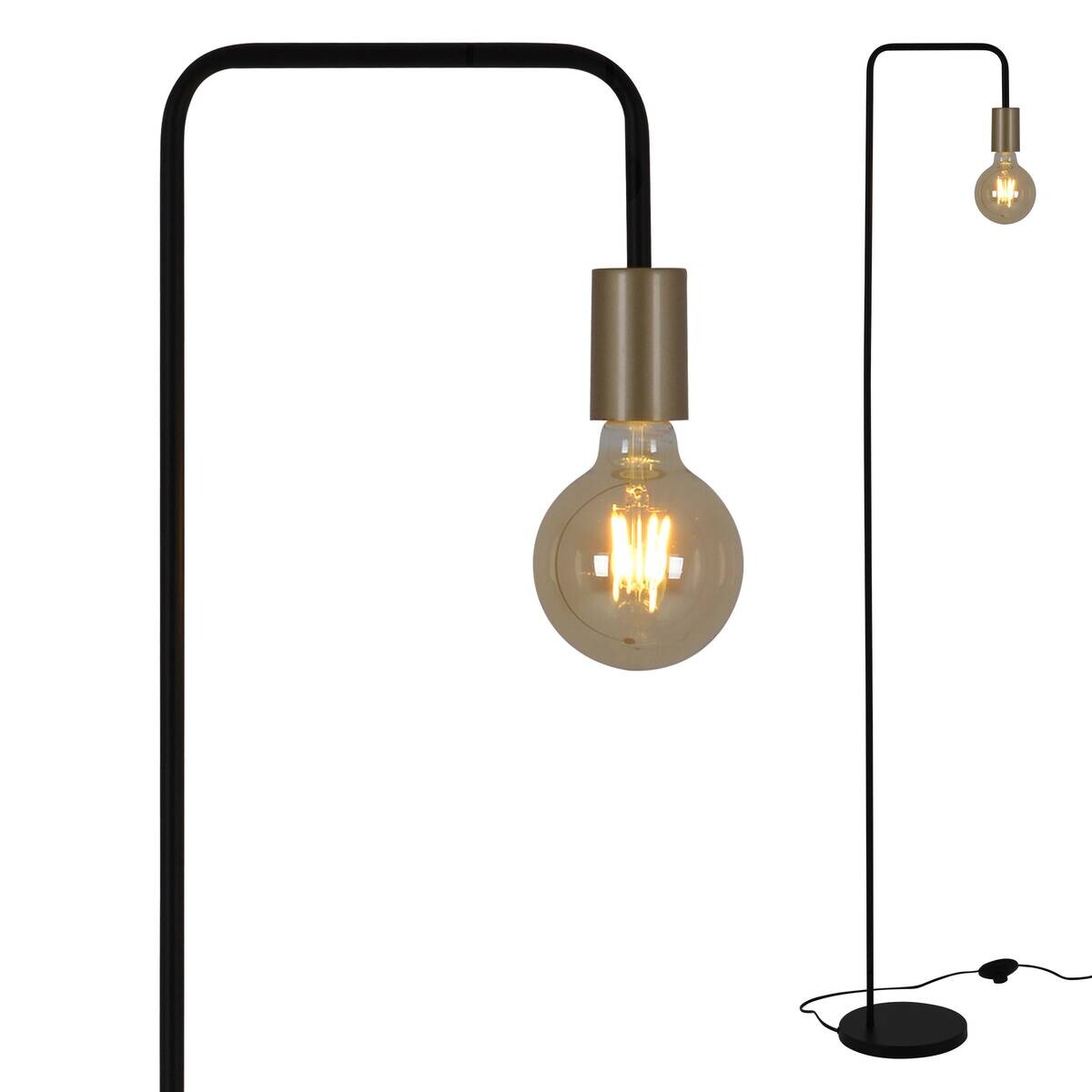 Näve Leuchten Stehlampe 2097222 schwarz Kunststoff Metall B/H/T: ca. 20,5x150x20,5 cm 1 Brennstellen
