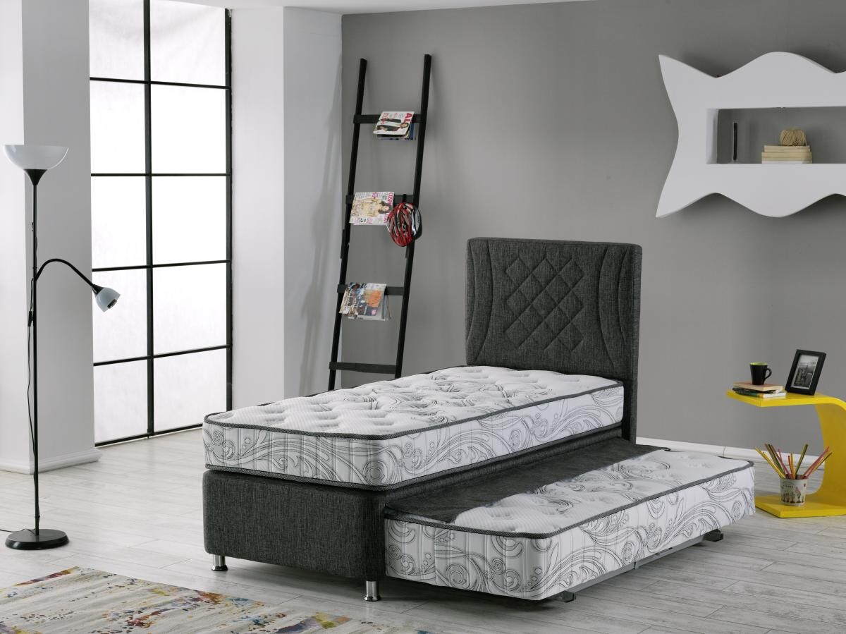 Polsterbett Comet grau dunkel Liegefläche B/L: ca. 90x200 cm