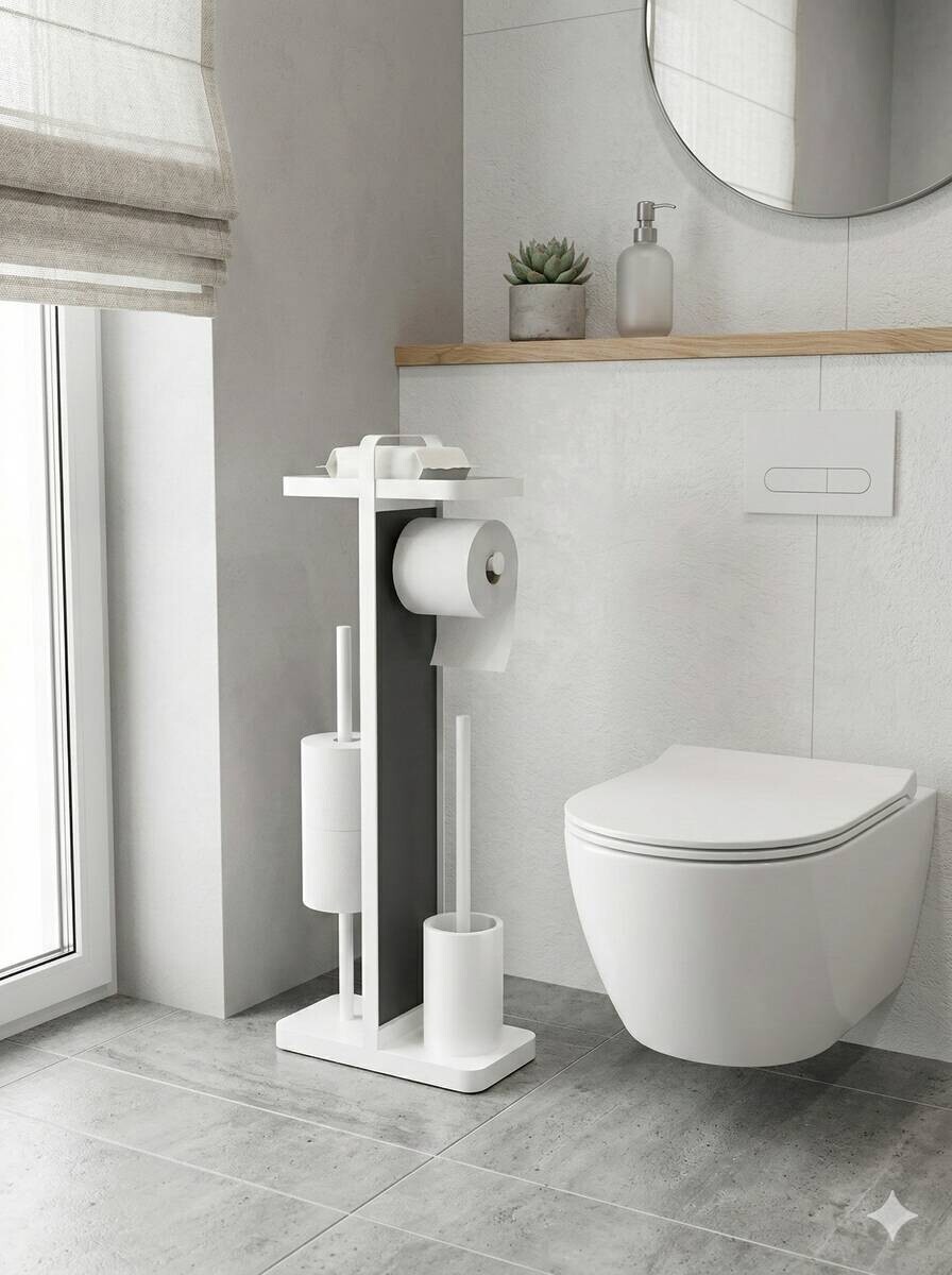 POCOline Stand-WC-Garnitur weiß Glas