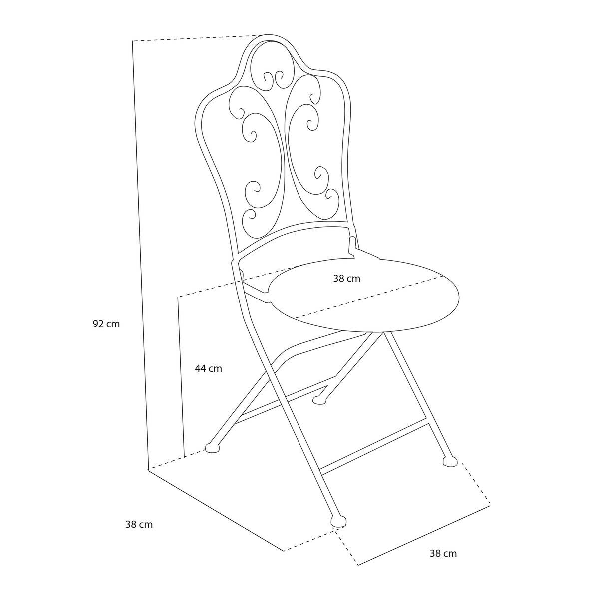 AXI Outdoor Living Bistroset Marilo grün Metall B/H/L: ca. 60x92x60 cm