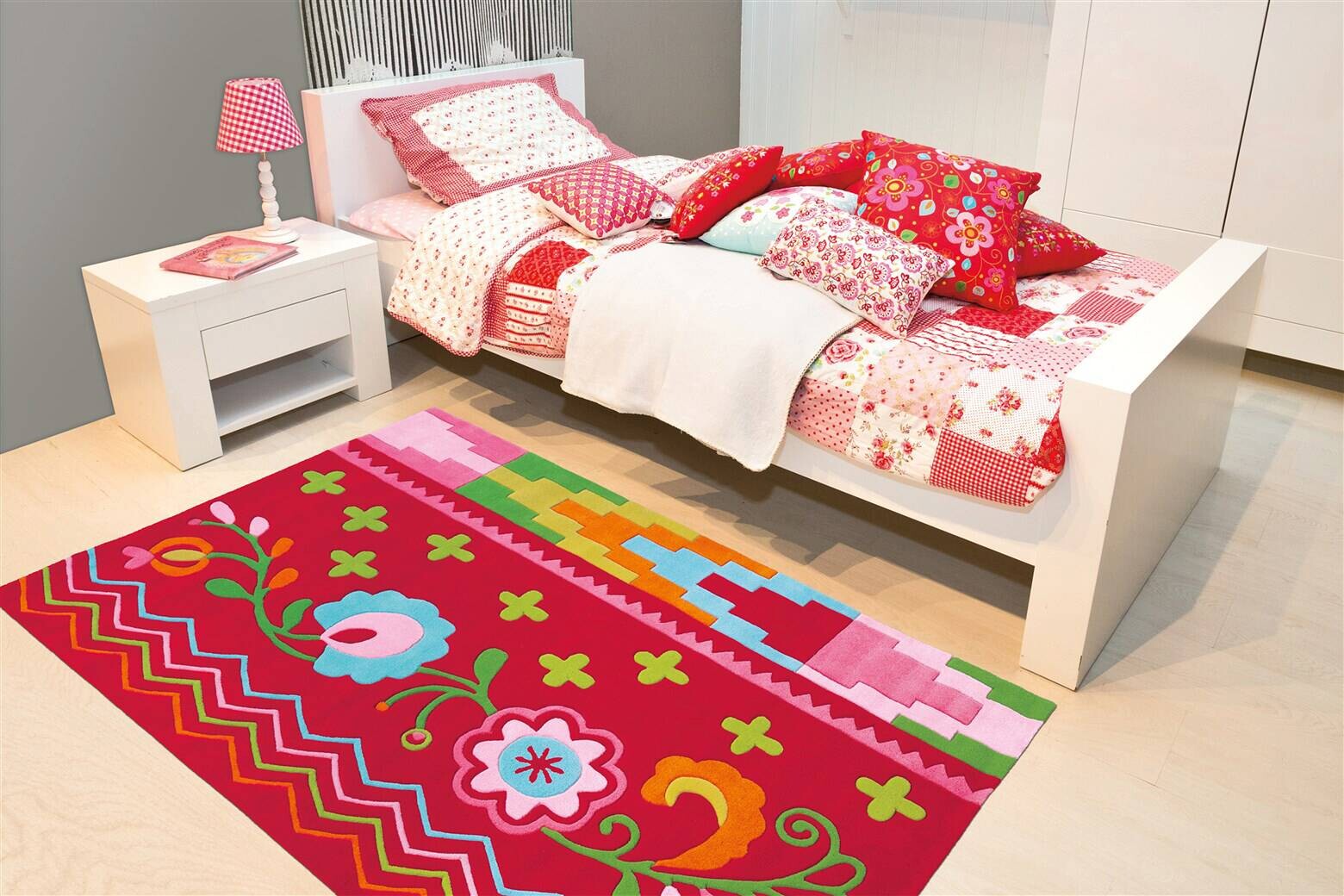Arte Espina Kurzflorteppich Sam 4144 rosa B/L: ca. 140x200 cm