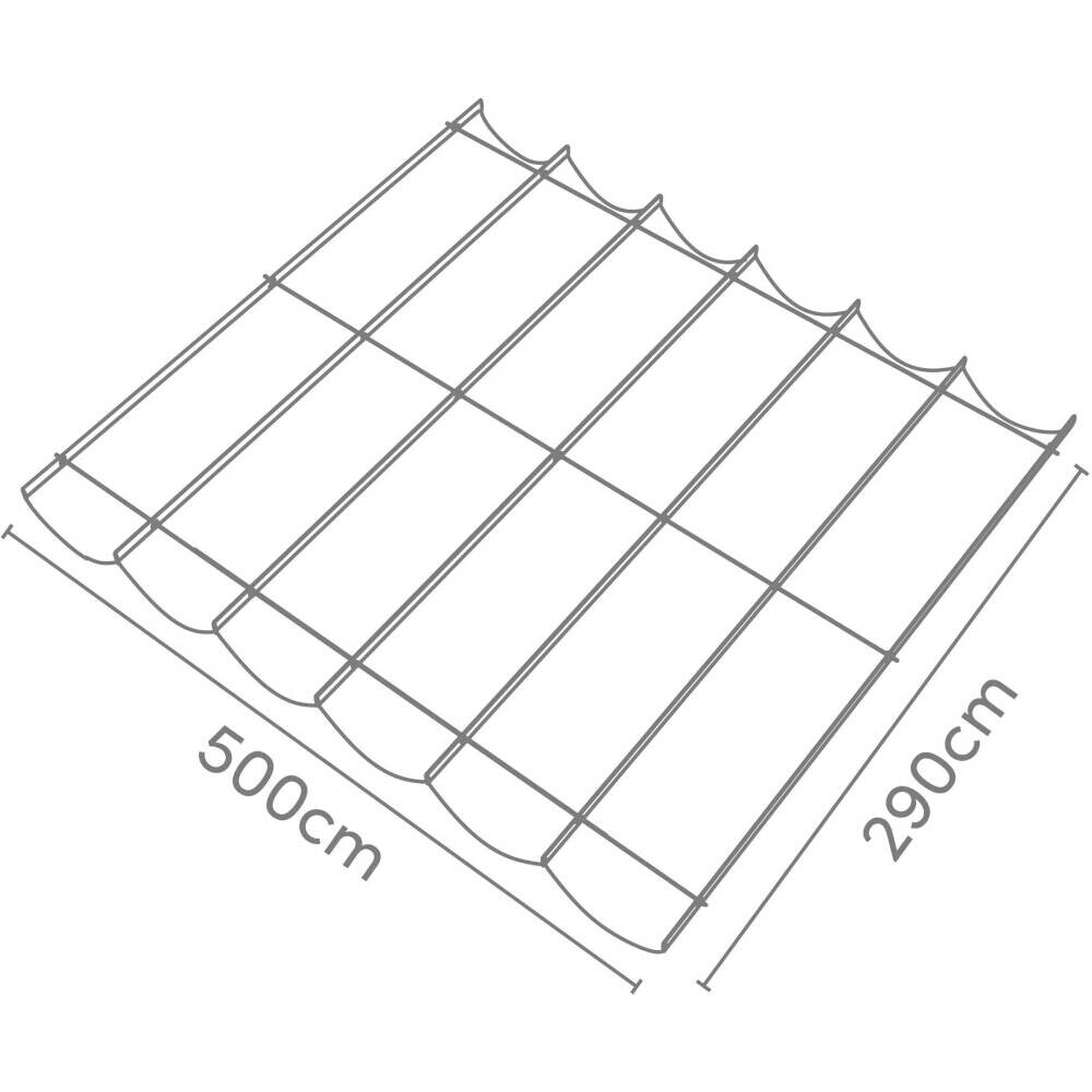 PLATINUM Faltsonnensegel Coolfit altweiß Polyethylen B/H/L: ca. 500x1x290 cm