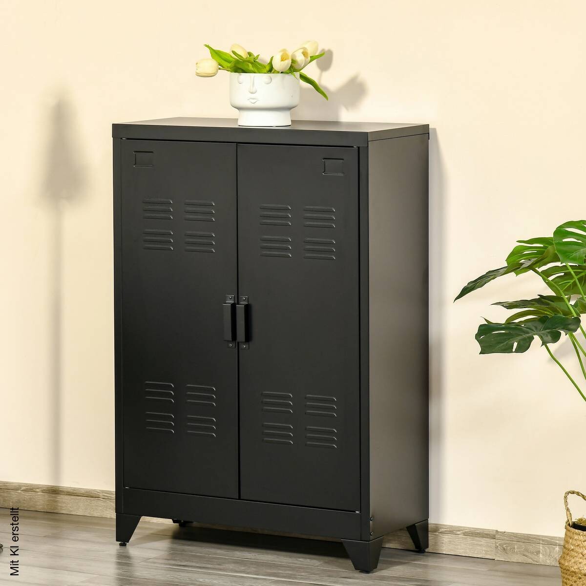 Sideboard 838-148BK schwarz B/H/T: ca. 75x110x33 cm