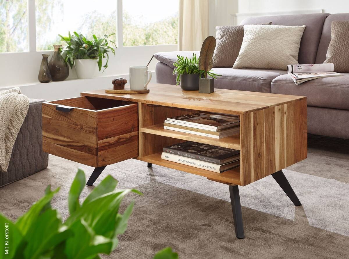 Couchtisch braun B/H/T: ca. 45x45x95 cm