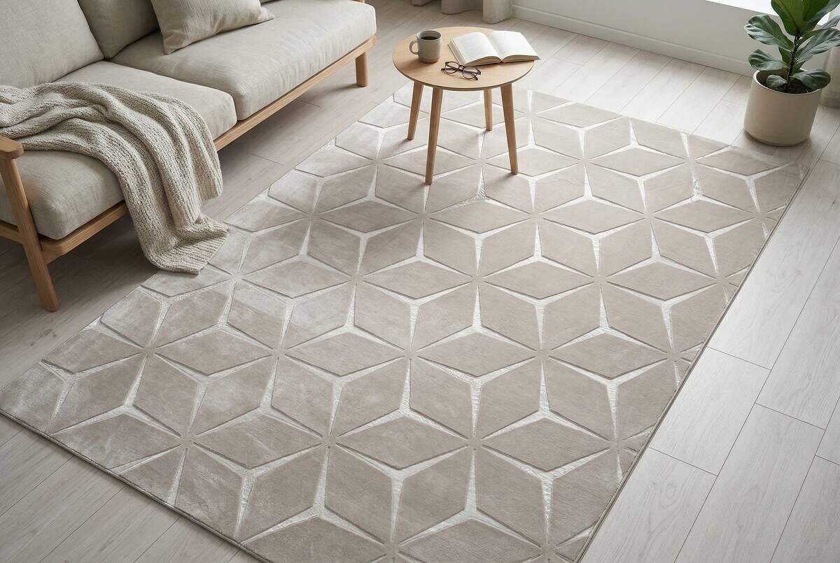 Kayoom Teppich Calma 225 beige B/L: ca. 120x160 cm