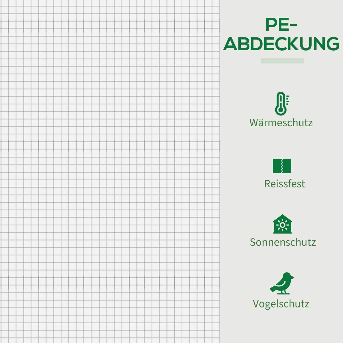 Outsunny Gewächshaus mit Rolltür B/H/L: ca. 76x168x200 cm