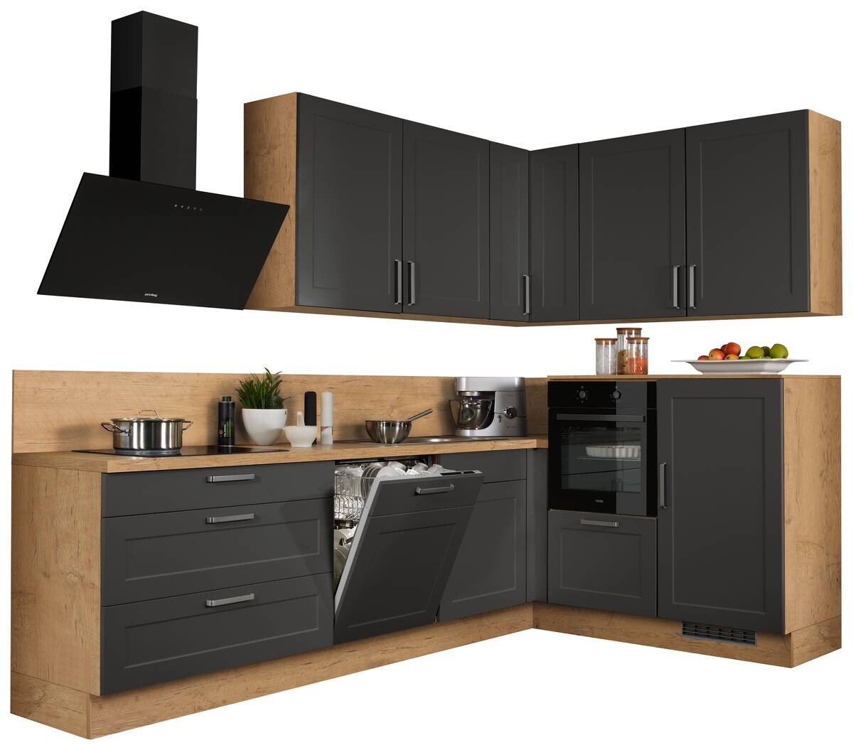 Impuls Winkelküche IP4250 Graphit B/H/T: ca. 285x235x185 cm