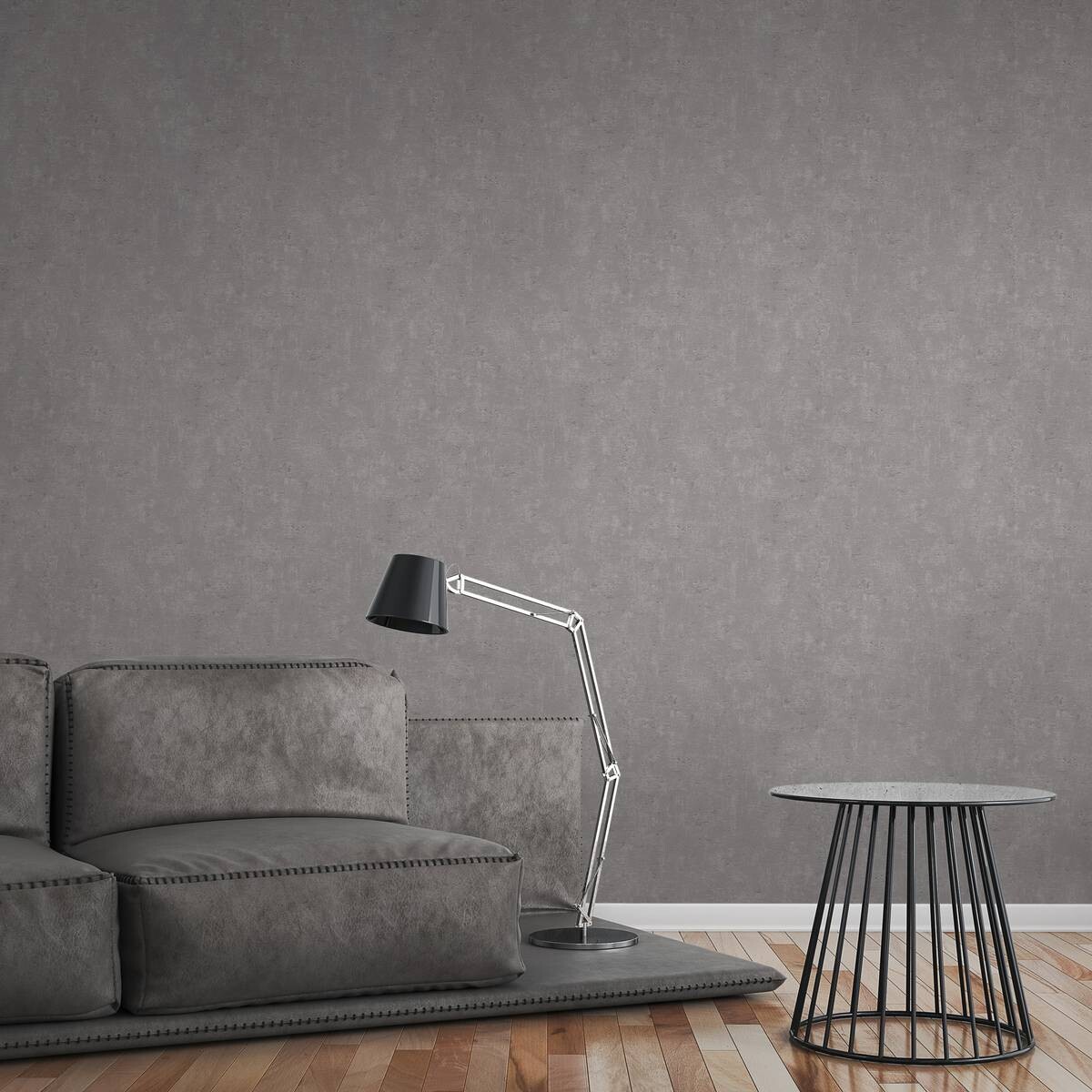 Vliestapete Betonoptik dunkelgrau B/L: ca. 53x1005 cm