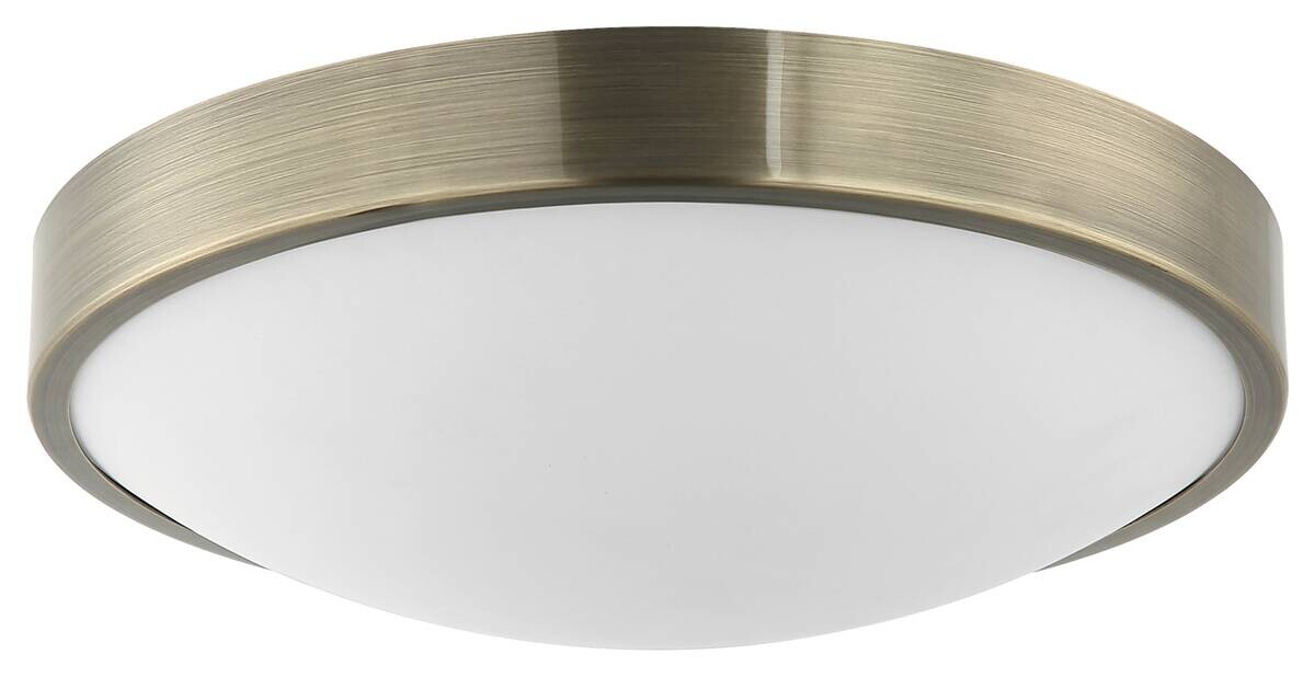 Lamkur Deckenleuchte platin Glas Stahl B/H/L: ca. 37x8x37 cm E27 2 Brennstellen