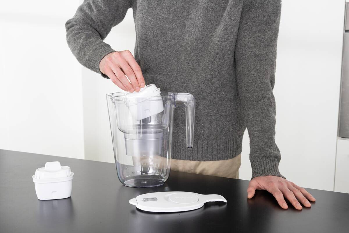 Wasserfilter-Kanne transparent Kunststoff B/H/T: ca. 12x27x25 cm