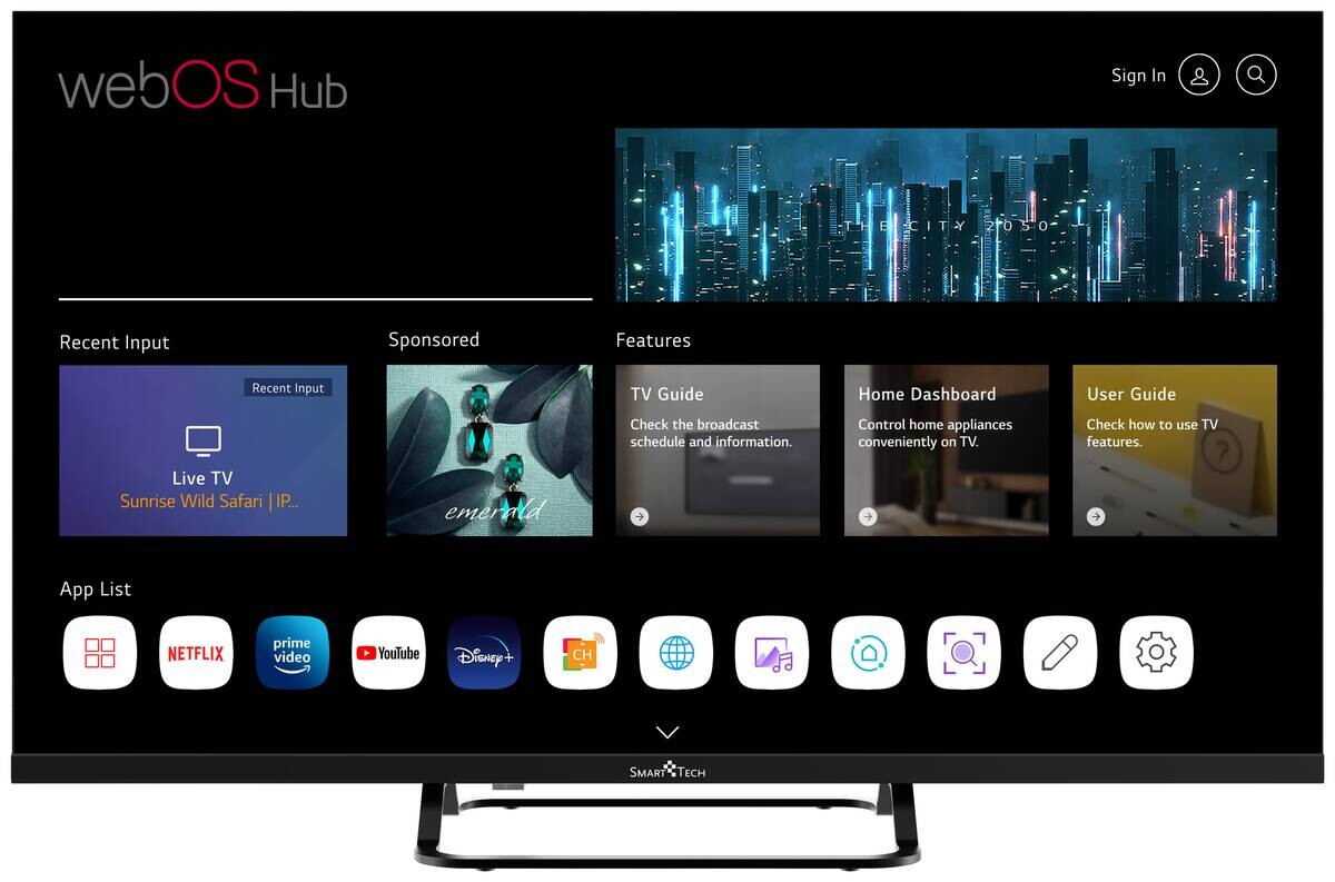 Smart-Tech LED-TV 32HW01V B/H: ca. 72x45 cm
