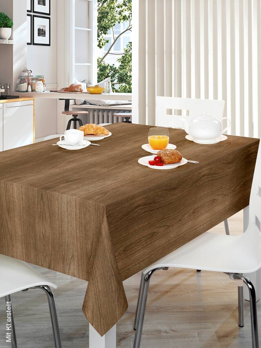 Milano Abwaschbarer Tischbelag Holz Design Eiche B: ca. 140 cm