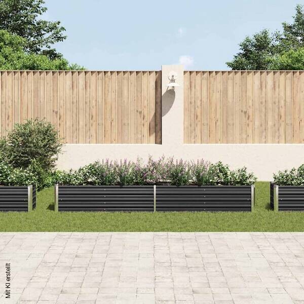 Hochbeet anthrazit Stahl B/H/L: ca. 40x45x320 cm