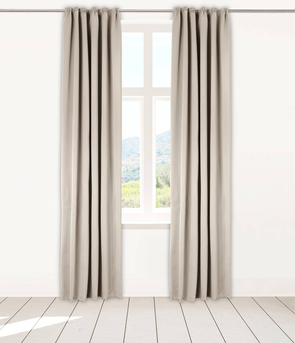POCOline Verdunklungsvorhang Juna kitt B/L: ca. 135x245 cm