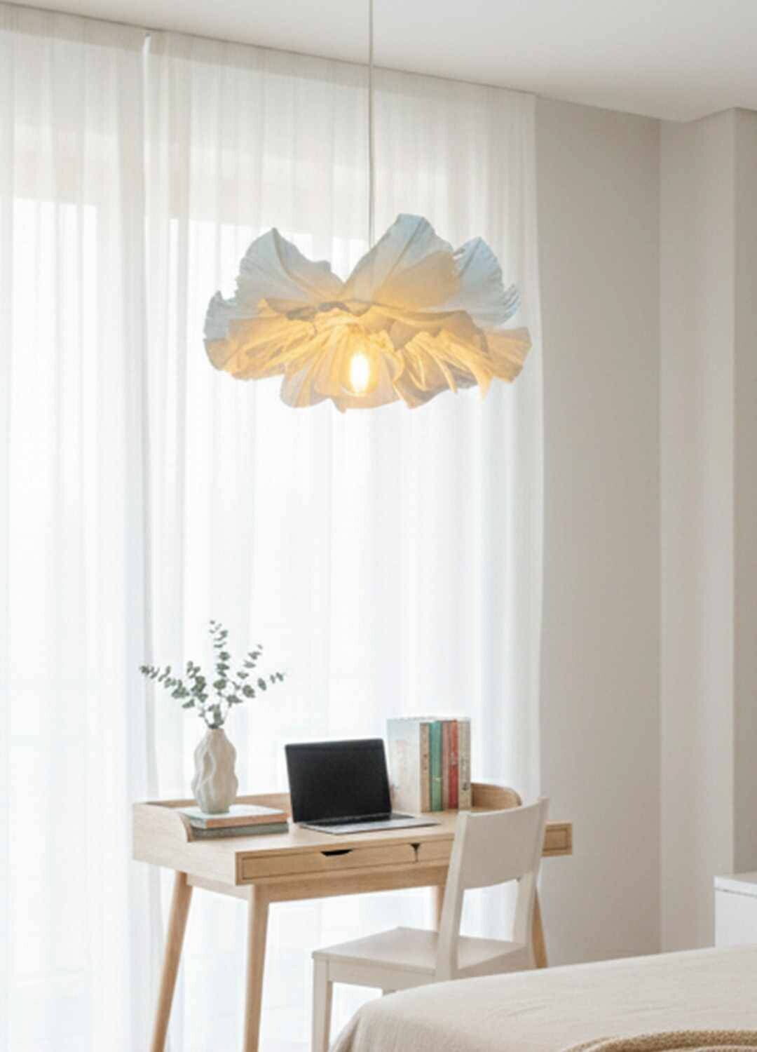 Opviq Pendelleuchte weiß Kunststoff B/H/T/L/D: ca. 48x85x48x48x48 cm E27 1 Brennstellen