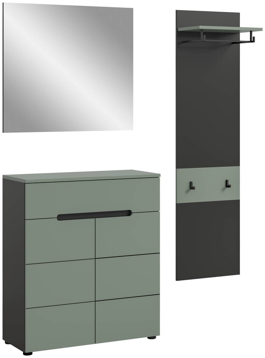 Garderobe Canu grün basaltgrau Nachbildung B/H/T: ca. 140x190x37 cm
